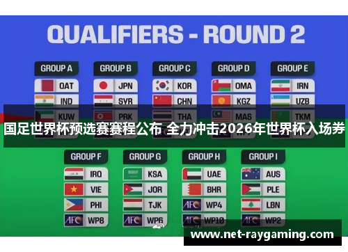 国足世界杯预选赛赛程公布 全力冲击2026年世界杯入场券